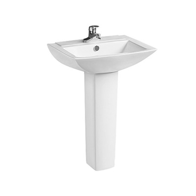 Chinese factory direct price hot sale customized popular bathroom sanitary ware white pedestal rectangular hand wash basin