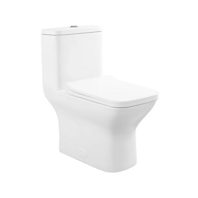 Factory direcct sale  best price professional washdown siphon square shape floor mounted one piece toilet